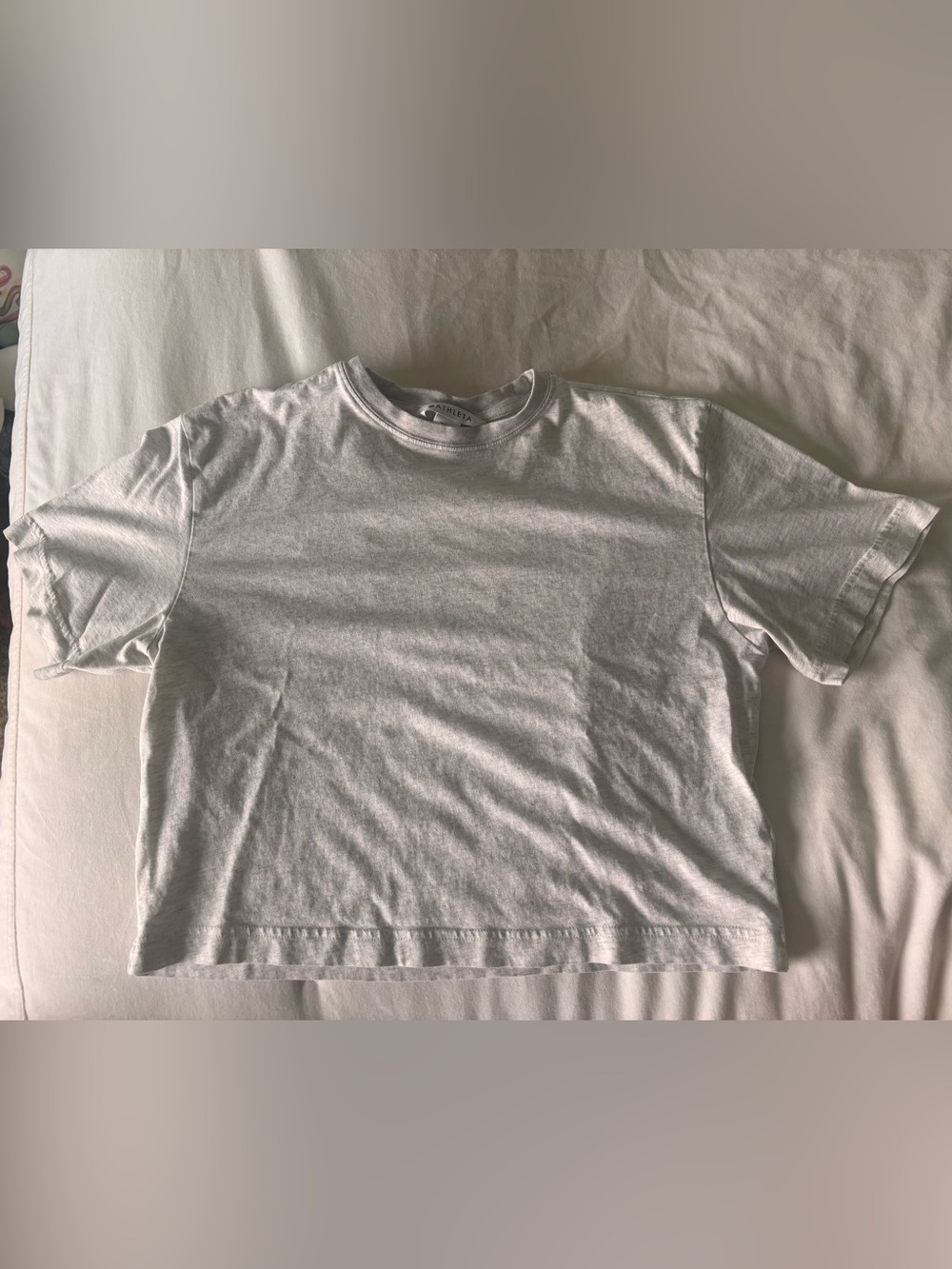Athleta Relaxed Crop Exercise Tee XXS Gray